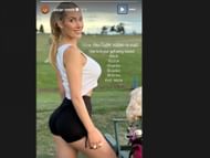 Paige Spiranac promotes her latest video (Image via instagram@_paige.renee)